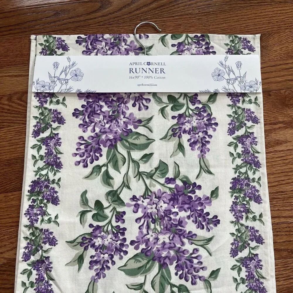 NWT April Cornell Lilac Festival Table Runner